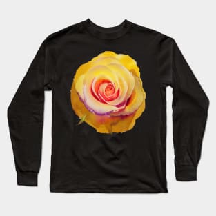 Yellow Colorful Rose Long Sleeve T-Shirt